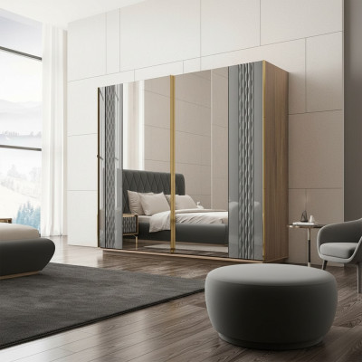 Design Schrank Schlafzimmer Luxus Holz Kleiderschrank Modern Möbel