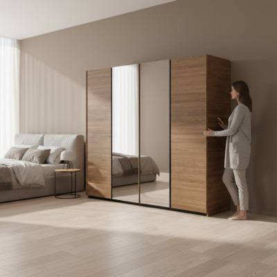 Schlafzimmer Schrank Modern Holz Möbel Kleiderschrank Luxus Design