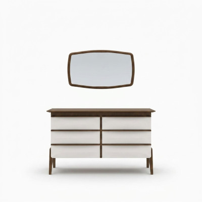 Modern Design Kommode mit Spiegel Schlafzimmer Luxus Schrank Neu Möbel