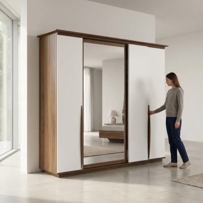  Schrank Luxus Schlafzimmer Kleiderschrank Modern Holz Möbel Design Neu