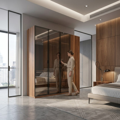 Modern Kleiderschrank Holzschrank Schrank Schlafzimmer Luxus Möbel Neu