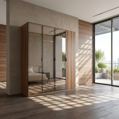 Modern Kleiderschrank Holzschrank Schrank Schlafzimmer Luxus Möbel Neu