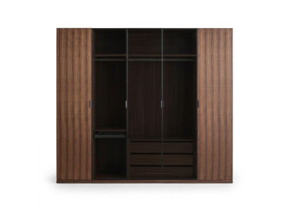 Schlafzimmer Modern Kleiderschrank Holzschrank Design Schrank Glastüren