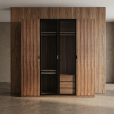Modern Kleiderschrank Schlafzimmer Design Holzschrank Luxus Schrank Glastüren