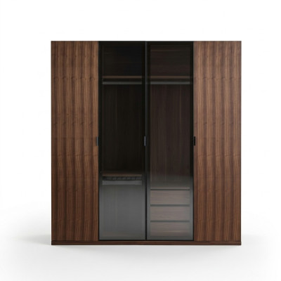 Modern Kleiderschrank Schlafzimmer Design Holzschrank Luxus Schrank Glastüren