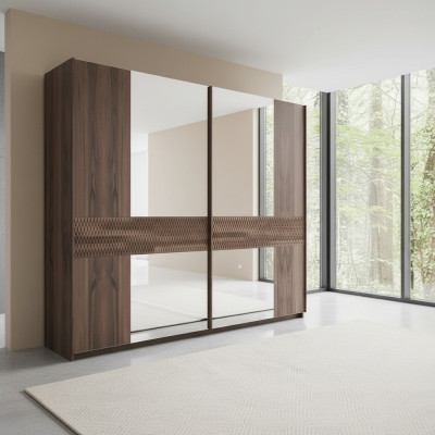 Luxus Holzschrank Modern Schlafzimmer Design Kleiderschrank Glastüren
