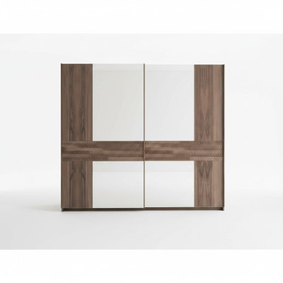 Luxus Holzschrank Modern Schlafzimmer Design Kleiderschrank Glastüren