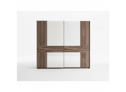 Luxus Holzschrank Modern Schlafzimmer Design Kleiderschrank Glastüren