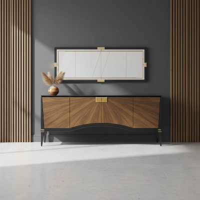 Luxus Set Esszimmer Sideboard mit Spiegel Design Modern Möbel Neu