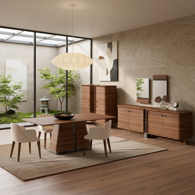 Luxus Essgruppe Komplett 10tlg Esstisch Design Sideboard Esszimmer 2x Schrank