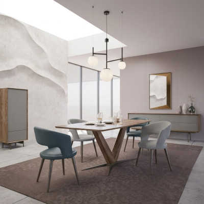 Esszimmer Komplett 8tlg Stühle Set Neu Esstisch Sideboard Design Vitrine