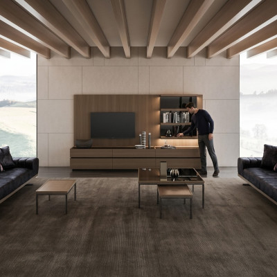 Holzmöbel Wohnzimmer Luxus Wohnwand Modern Design Einrichtung Neu
