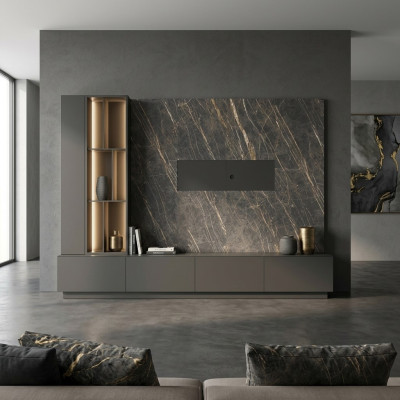 Wohnwand Designer Einrichtung Modern Wohnzimmermöbel Holzmöbel Luxus
