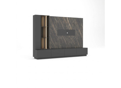 Wohnwand Designer Einrichtung Modern Wohnzimmermöbel Holzmöbel Luxus