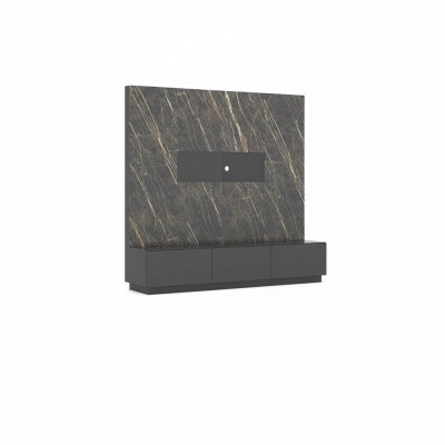 Modern Grau Luxus Wohnwand Holzmöbel Designer Wohnzimmermöbel Einrichtung