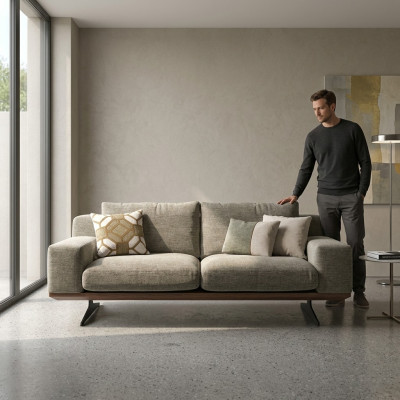 Modern Polstersofa Zweisitzer Sofa Couch Wohnzimmermöbel Designer Einrichtung