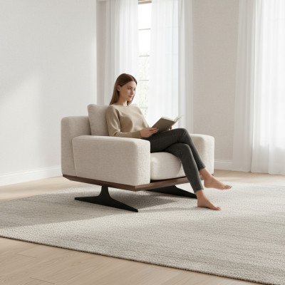 Wohnzimmermöbel Sessel Luxus PolsterSitz Modern Polstermöbel Design Einrichtung