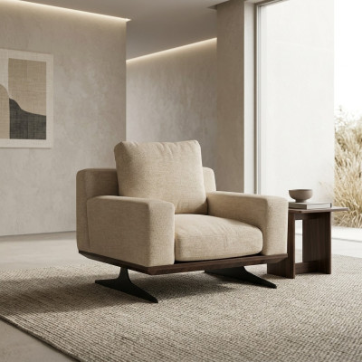Designer Sessel Wohnzimmer Einrichtung Textil lModern Polstermöbel Neu