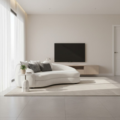 Luxus Weiß Dreisitzer Sofa Modern Polstermöbel Couch Textil Designer Einrichtung