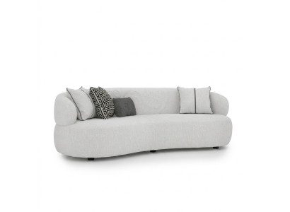 Wohnzimmer Weiß Sofa Dreisitzer Textil Polstermöbel Modern Designer Möbel