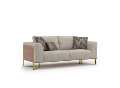 Zweisitzer Sofa Wohnzimmer Polstermöbel Design Couch Einrichtung Textil Neu