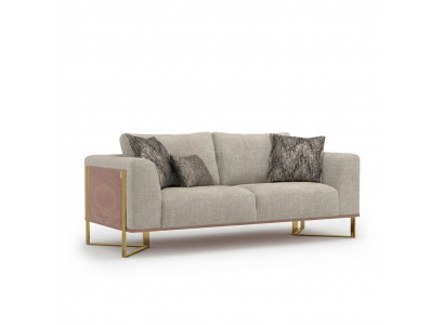 Zweisitzer Sofa Wohnzimmer Polstermöbel Design Couch Einrichtung Textil Neu