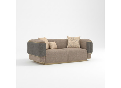 Design Modern Grau Zweisitzer Sofa Couch Wohnzimmer Einrichtung Neu