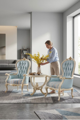 Wohnzimmer set 2x Sessel Couchtisch 3tlg Luxus Innenbereich Lounge Club Möbel