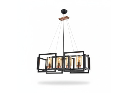 Deckenlampe schicke Leuchte für Esszimmer Wohnzimmer glänzendem Glas