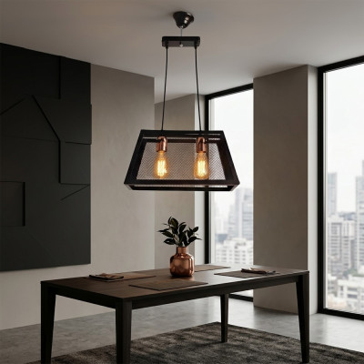 Deckenlampe Wohn Leuchte Schlafzimmer schwarz schicke Lampe Deckenleuchte