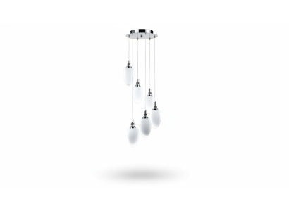 Deckenlampe Ein moderner weiß Glass Wohnzimmer Luxus 50x130 Chrome