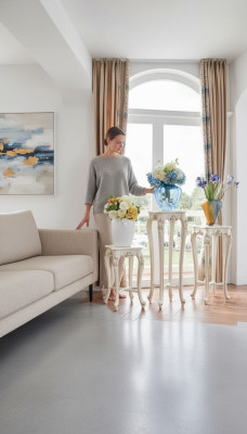 Blumenständer klassischer Stil Wohnzimmer Luxus Ständer Ablage Säule 3tlg