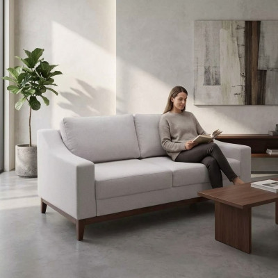 Modern Sofa 2 Sitzer Modern Wohnzimmer Zweisitzer Möbel Polster Stoff Textil neu