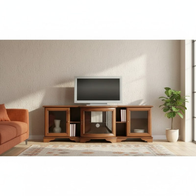 Wohnzimmer tv Ständer Fernseher Lowboard Schrank Möbel Holz rtv 177cm
