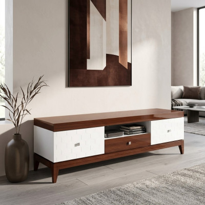 TV-Ständer im Wohnzimmer Fernsehständer Luxus Wohnzimmer möbel Holz rtv