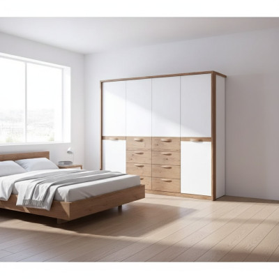 Schrank Schlafzimmer Schränke Weiß Kleiderschrank Modern Holz Luxus