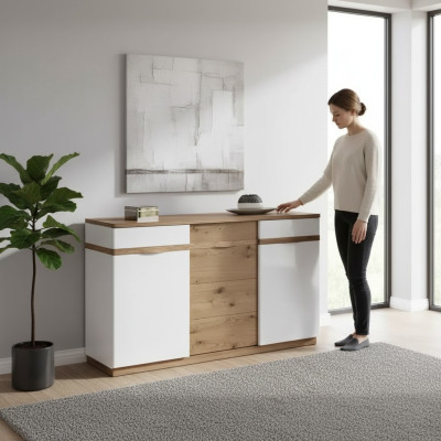 Kommode mit 6 Schubladen Sideboard Wohnzimmer Schubladenschrank Design