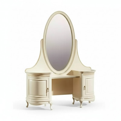 Schminktisch Spiegel Schlafzimmer Luxusmöbel beige Konsolen Sideboard Tisch