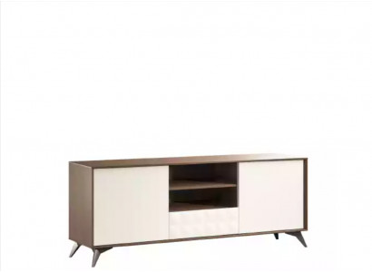 Design Wandschrank Regal Wohnzimmer TV-Ständer Holz Wand Regale