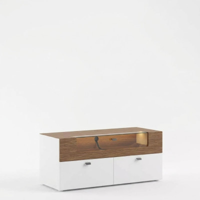 Wohnwand TV Ständer weiß RTV Lowboard Vitrine Holz Modern Wohnzimmer