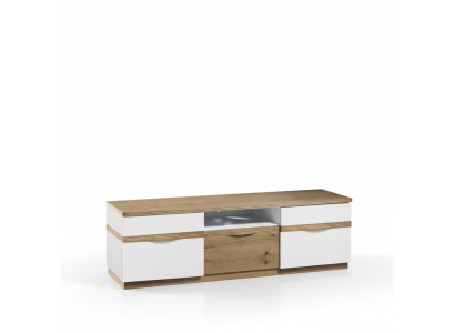 TV Ständer Fernseher Wand Wohnwand Low board weiß Hochglanz tv Ständer