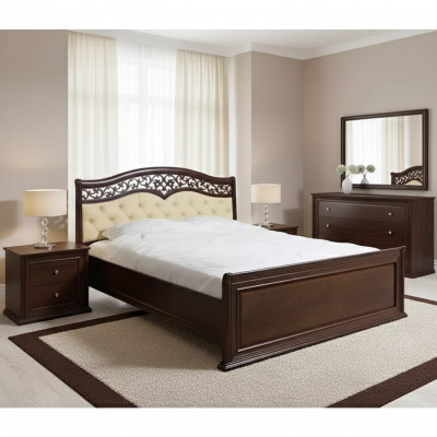 Luxuriöses Schlafzimmer Bett Design Polsterung Doppeltes Hotelbett