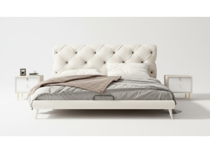 Bett Nachttisch 3 tlg. Schlafzimmer Set Design Modern Luxus Betten Beige