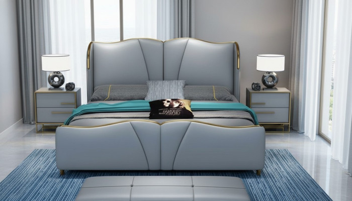 Bett Möbel Design Betten Doppelbett Luxus Schlafzimmer Holz neu
