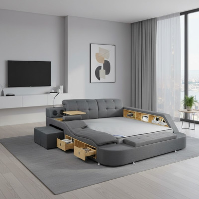 Multifunktion Bett Doppelbetten Modernes 180x200cm Betten Schlafzimmer