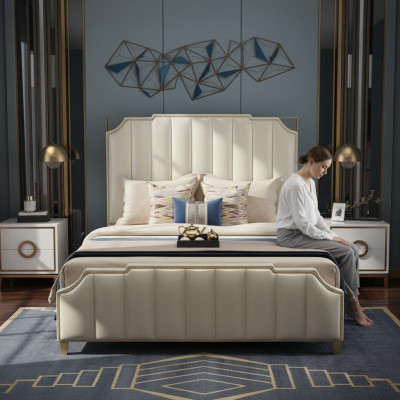 Bett Design Doppelbett Luxus Betten Polster Schlafzimmer Möbel 180x200