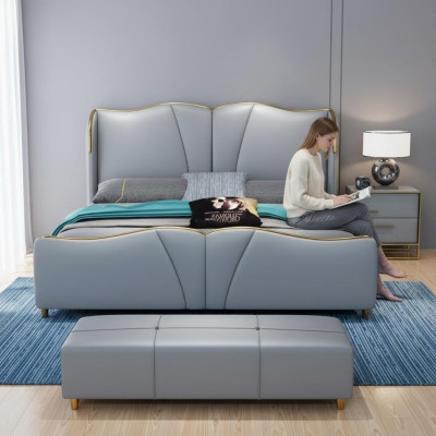 Design Blau 2x Nachttisch Beistelltische Schlafzimmer Holz Luxus Konsolen