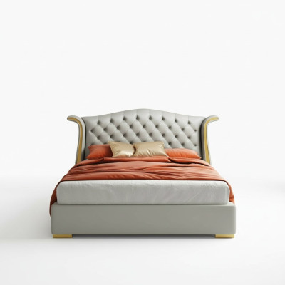 Luxus Bett Leder Betten 180x200 Schlafzimmer Liege Regale Chesterfield