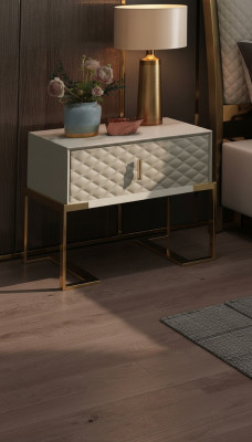 Weiß Design Nachttisch Konsole Beistelltische Schlafzimmer Holz Luxus Konsolen
