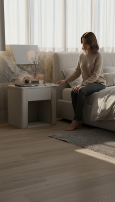 Nachttische Tische Konsole Weiß Tisch Kommode Nachttisch MDF